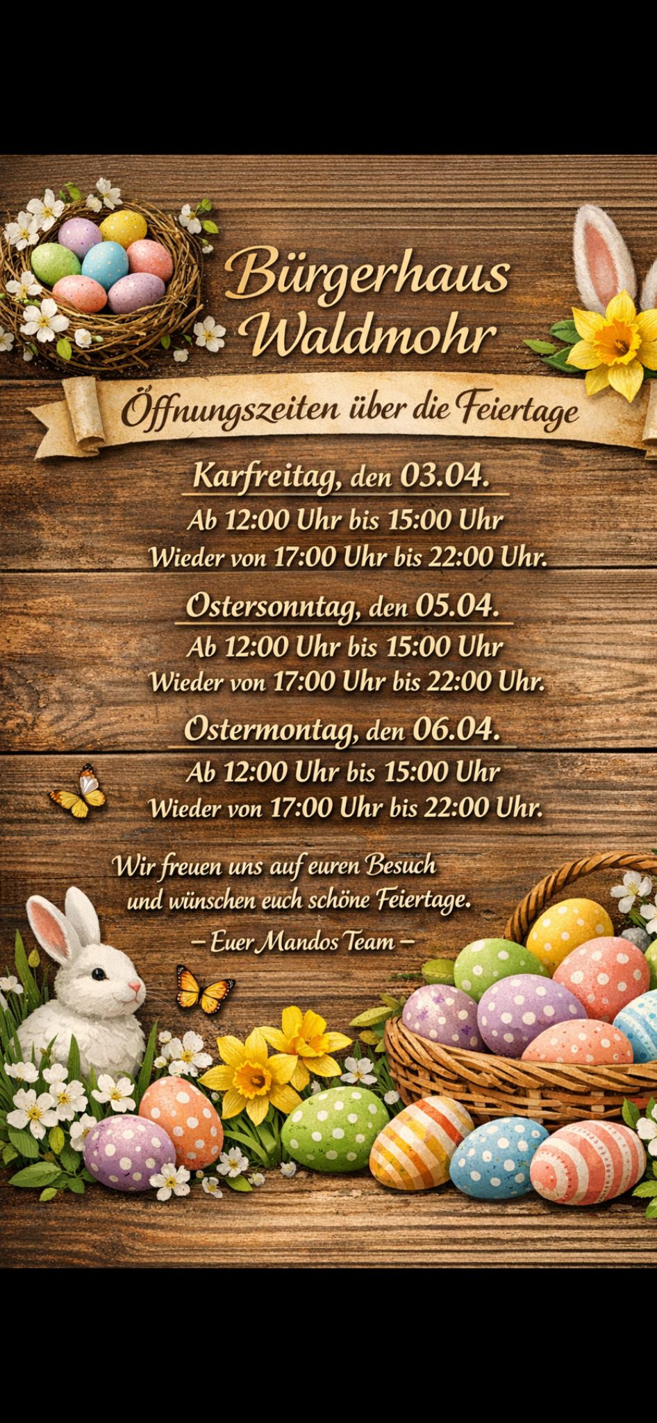 Bürgerhaus Waldmohr Osterfeier